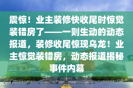 震驚！業(yè)主裝修快收尾時驚覺裝錯房了——一則生動的動態(tài)報道，裝修收尾驚現(xiàn)烏龍！業(yè)主驚覺裝錯房，動態(tài)報道揭秘事件內(nèi)幕