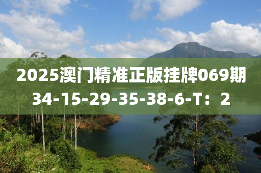 2025澳門精準正版掛牌069期34-15-29-35-38-6-T：2