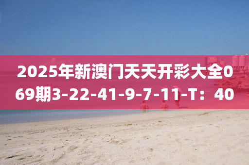 2025年新澳門天天開彩大全069期3-22-41-9-7-11-T：40