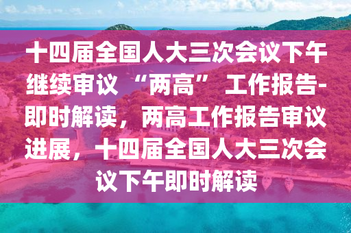 十四屆全國(guó)人大三次會(huì)議下午繼續(xù)審議 “兩高” 工作報(bào)告-即時(shí)解讀，兩高工作報(bào)告審議進(jìn)展，十四屆全國(guó)人大三次會(huì)議下午即時(shí)解讀