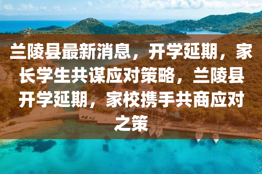 蘭陵縣最新消息，開(kāi)學(xué)延期，家長(zhǎng)學(xué)生共謀應(yīng)對(duì)策略，蘭陵縣開(kāi)學(xué)延期，家校攜手共商應(yīng)對(duì)之策