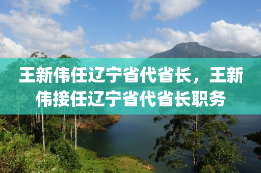 王新偉任遼寧省代省長，王新偉接任遼寧省代省長職務(wù)木工機(jī)械,設(shè)備,零部件