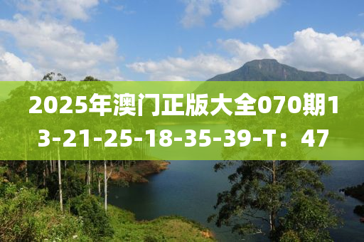 2025年澳門(mén)正版大全070期13-21-25-18-35-39-T：47