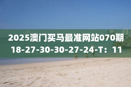 2025澳門買馬最準(zhǔn)網(wǎng)站070期18-27-30-30-27-24-T：11