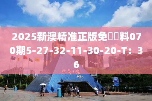 2025新澳精準(zhǔn)正版免費(fèi)資料070期5-27-32-11-30-20-T：36