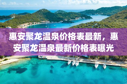 惠安聚龍溫泉價格表最新，惠安聚龍溫泉最新價格表曝光