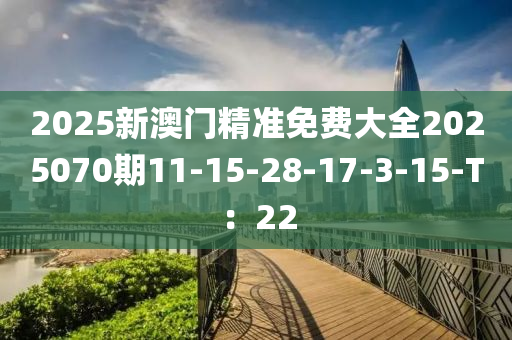 2025新澳門(mén)精準(zhǔn)免費(fèi)大全2025070期11-15-28-17-3-15-T：22