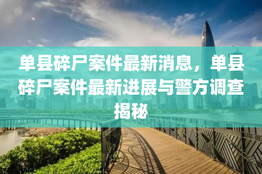 單縣碎尸案件最新消息，單縣碎尸案件最新進(jìn)展與警方調(diào)查揭秘