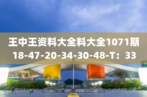 王中王資料大全料大全1071期18-47-20-34-30-48-T：33