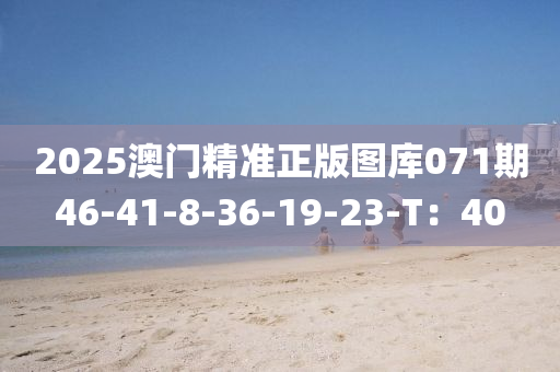 2025澳門精準(zhǔn)正版圖庫(kù)071期46-41-8-36-19-23-T：40