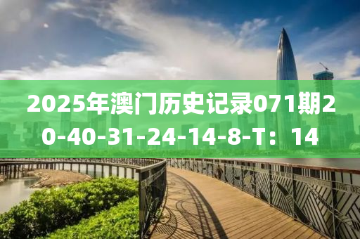 2025年澳門歷史記錄071期20-40-31-24-14-8-T：14