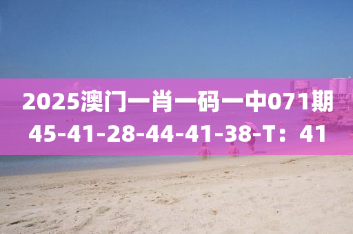 2025澳門(mén)一肖一碼一中071期45-41-28-44-41-38-T：41