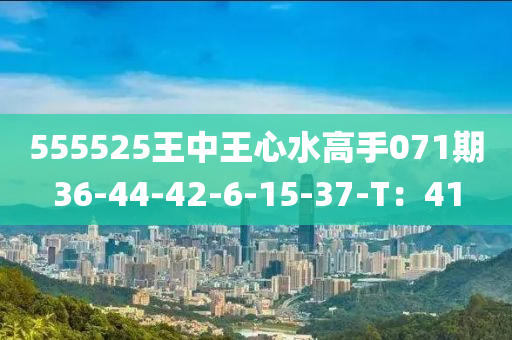 555525王中王心水高手071期36-44-42-6-15-37-T：41