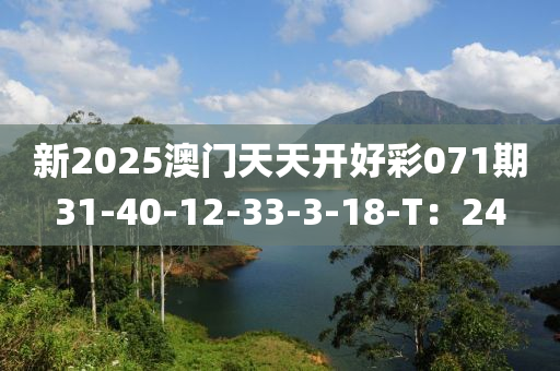 新2025澳門(mén)天天開(kāi)好彩071期31-40-12-33-3-18-T：24