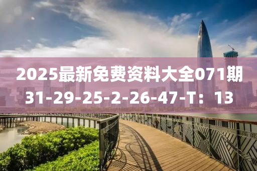 2025最新免費(fèi)資料大全071期31-29-25-2-26-47-T：13