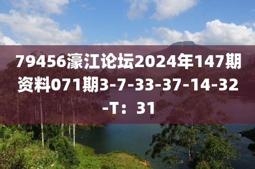 79456濠江論壇2024年147期資料071期3-7-33-37-14-32-T：31