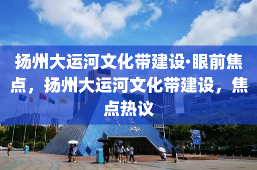 揚州大運河文化帶建設·眼前焦點，揚州大運河文化帶建設，焦點熱議木工機械,設備,零部件