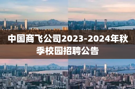 中國商飛公司2023-2024年秋季校園招聘公告