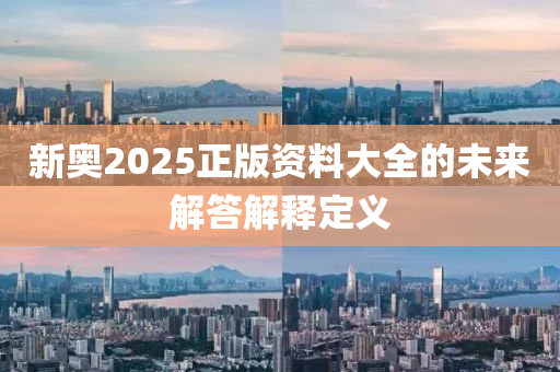 新奧2025正版資料大全的未來解答解釋定義