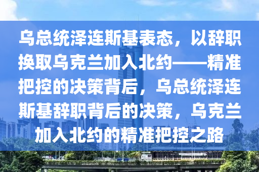 烏總統(tǒng)澤連斯基表態(tài)，以辭職木工機械,設備,零部件換取烏克蘭加入北約——精準把控的決策背后，烏總統(tǒng)澤連斯基辭職背后的決策，烏克蘭加入北約的精準把控之路