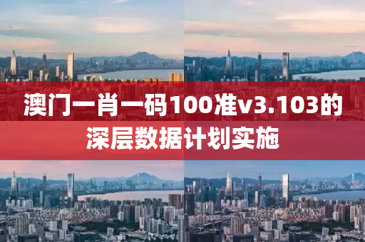 澳門一肖一碼100準(zhǔn)v3.103的深層數(shù)據(jù)計(jì)劃實(shí)施