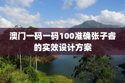 澳門一碼一碼100準(zhǔn)確張子睿的實效設(shè)計方案木工機械,設(shè)備,零部件